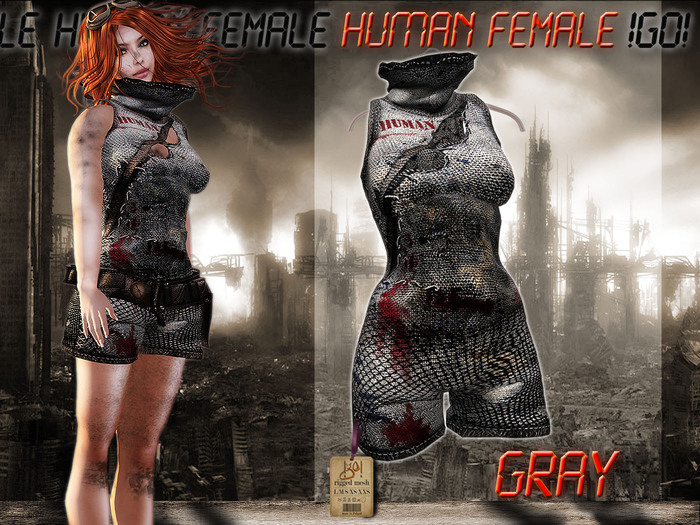 Second Life Marketplace - !gO! Human female overal - gray