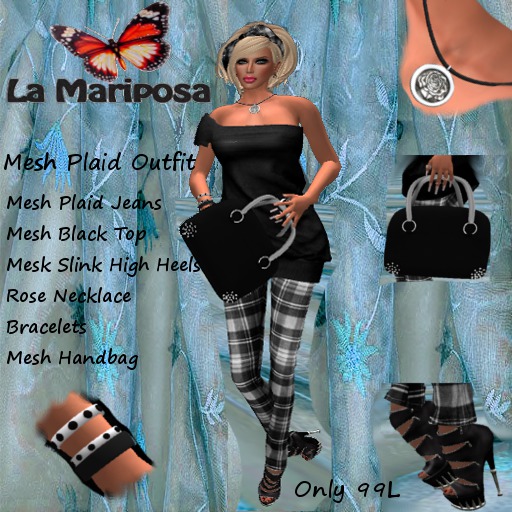 Mari Plaid Jeans Outfit