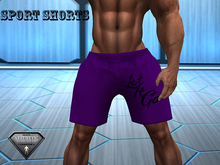 Sport Shorts Purple Let It Go