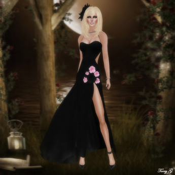 Second Life Marketplace - SAS - Giselle Black Gown (50% mesh)