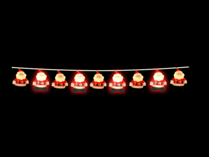 Flashing Santa Christmas lights