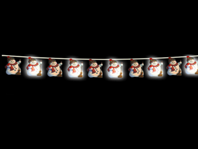Flashing Snowman Christmas lights