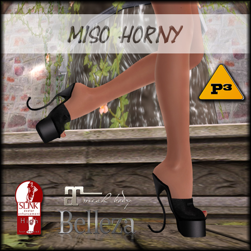<P3> Miso Horny Slides - Black