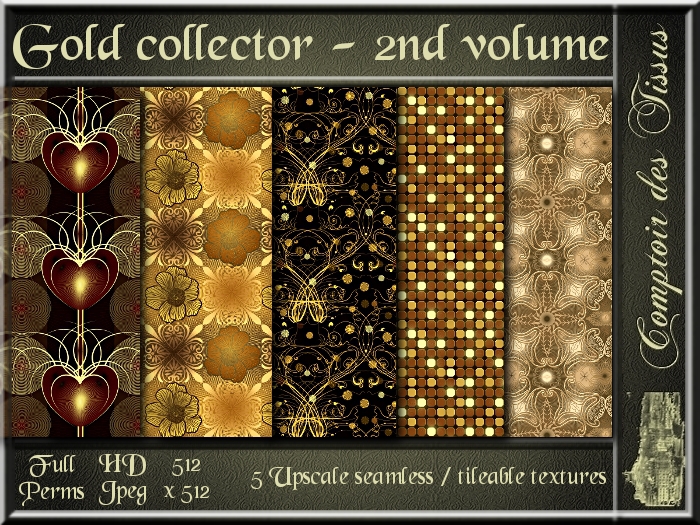 Gold collector - 2nd volume - 5 FULL PERMS Textures