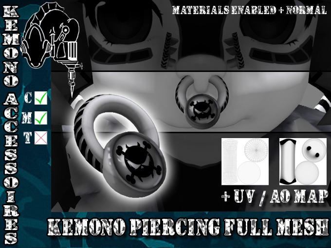 Second Life Marketplace - *CMFL* Kemono Septum Piercing (boxed)