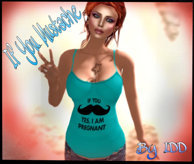 IDD Mustache Maternity Tank