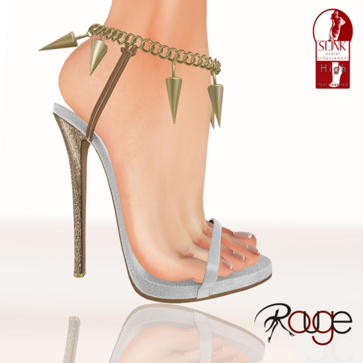 Rouge . Chain Sandals . White