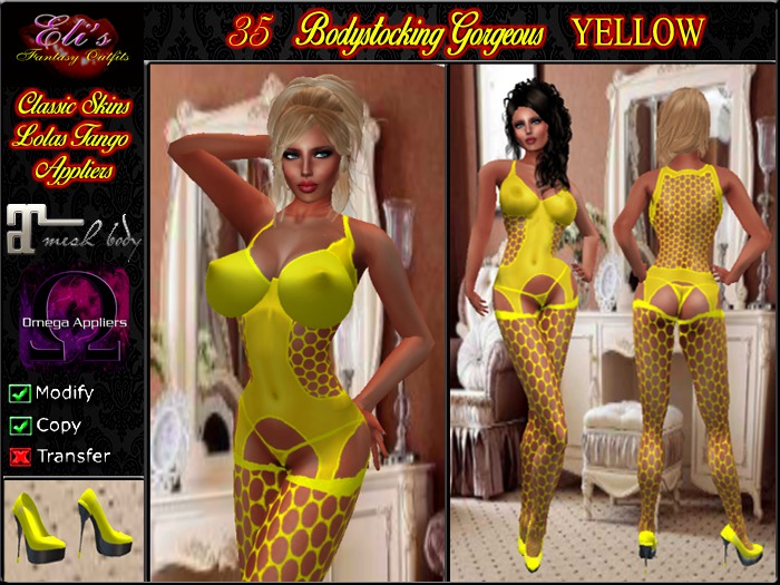 35 Bodystocking Gorgeous Yellow