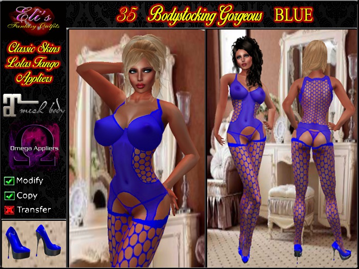 35 Bodystocking Gorgeous Blue