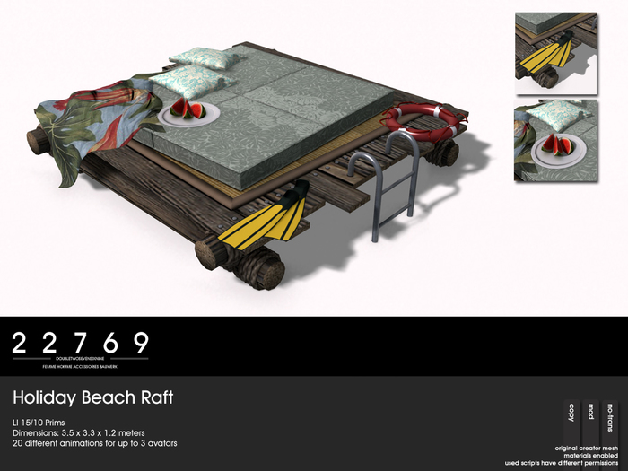 22769 ~ [bauwerk] Holiday Beach Raft