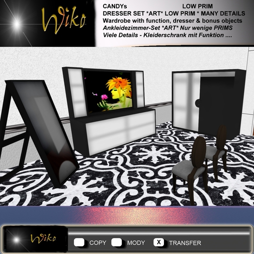 CANDYs * DRESSER SET *ART* LOW PRIM * MANY DETAILS