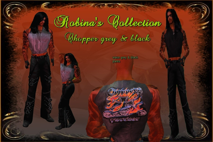 Robina's Collection - Chopper grey & black