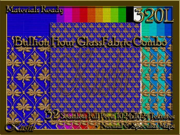 Bullion Hourglass Fabric Combo Seamless Textures Materials Ready Full Perms 1024x1024