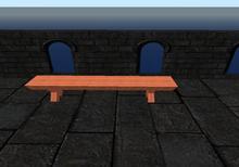 Garden bench light low prims