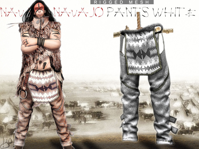 !gO! Navajo  pants - white