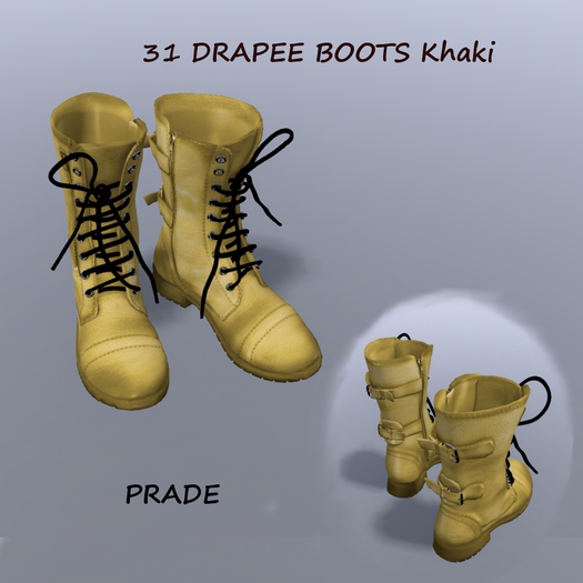 31 DRAPEE BOOTS Khaki BOX