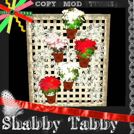*Shabby* Pointsettia Trellis