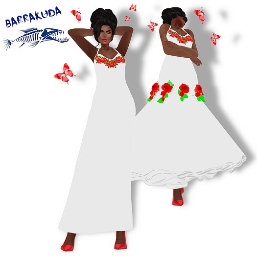 Straps Dress White V3