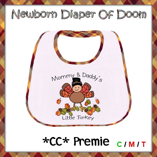 *CC* Newborn Lil Turkey Bib (Box)