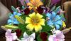Cj happy mother day old bowl full colorful lily roses 02 001