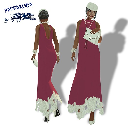 Drape Back Long Dress V1 PROMO