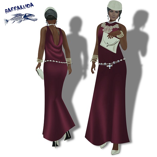 Drape Back Long Dress V1 New PROMO