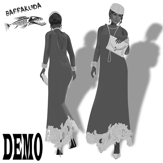 Drape Back Long Dress DEMO