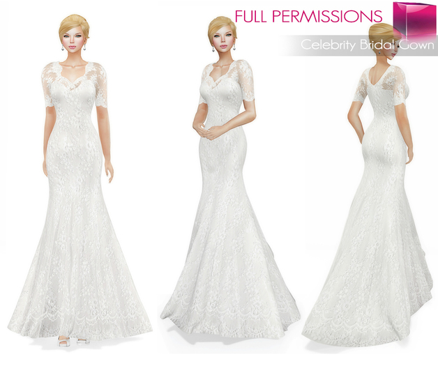 Full Perm MI Rigged Mesh Celebrity Bridal Gown