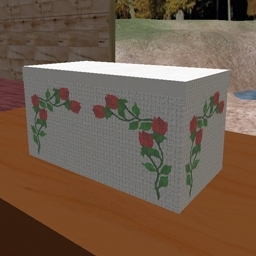 Pigeon Basket White Weave Roses v1.1