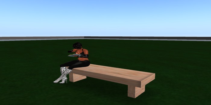 Marble Cuddle bench with shadow byGabe*