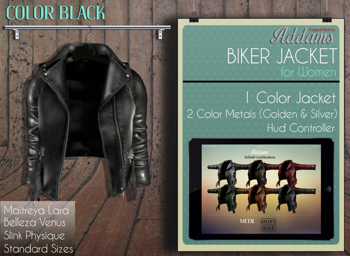 Addams - Biker Jacket - Leather Black