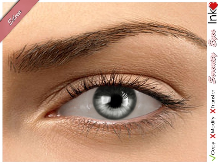 * Inkheart * - Serenity Eyes - Silver (3 Sizes Sys+Mesh)