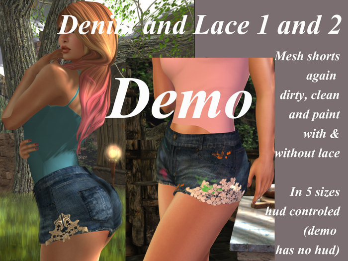 HB Denim Shorts Lace 2