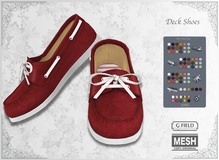 *GF* Deck Shoes -red- BOX