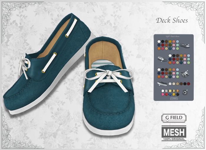 *GF* Deck Shoes -teal- BOX