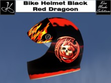 Bike Helmet Black Red Dragoon