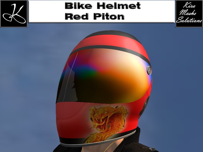 Bike Helmet Red Piton