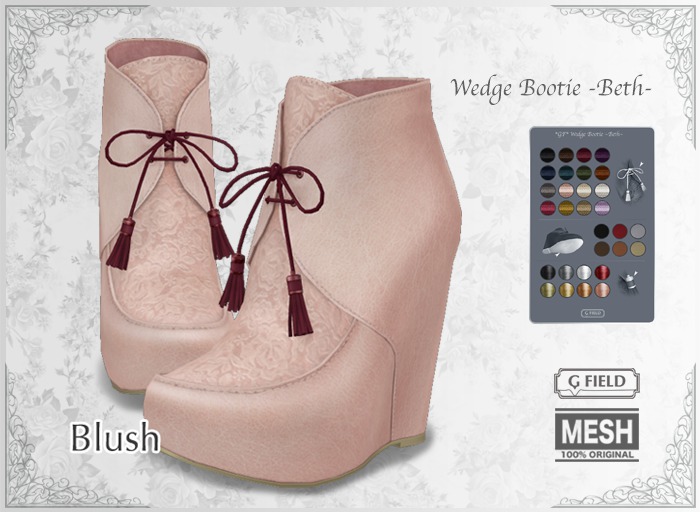 *GF* Beth Wedge Bootie -blush