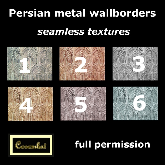 Persian metal wallborders - texture pack