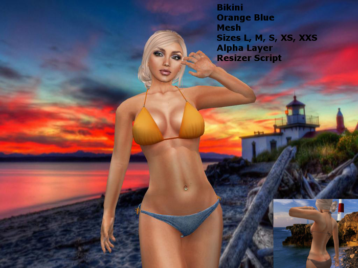 Bikini Orange Blue