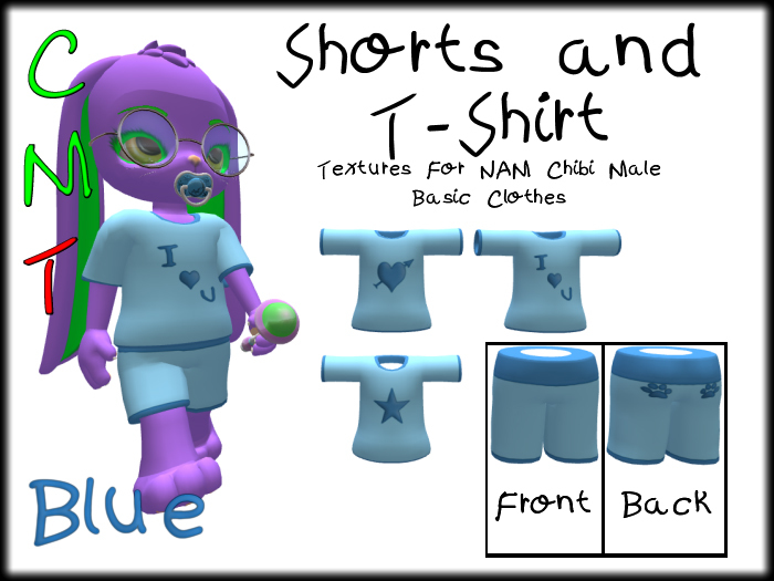 Clothes Textures For Chibi Male [Blue]