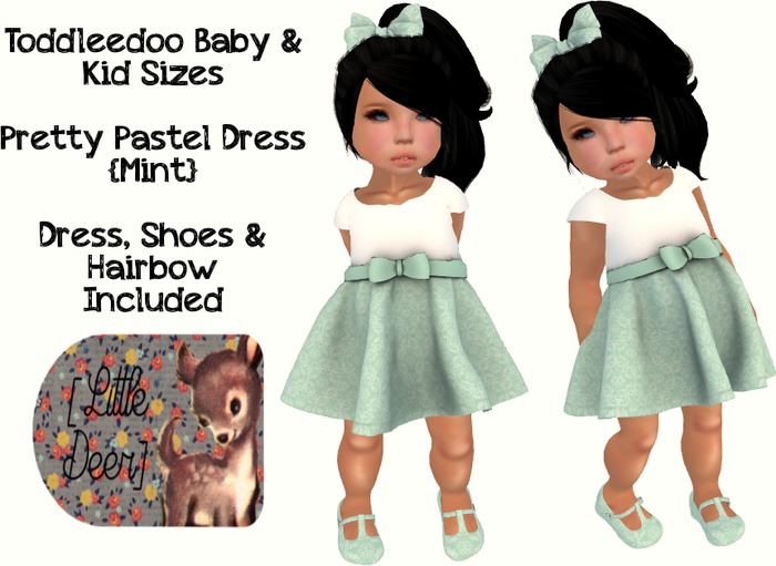[Little Deer] Pretty Pastel Dress {Mint}