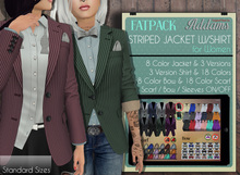 Addams // Striped Suit Jacket with Shirt for Women // FATPACK