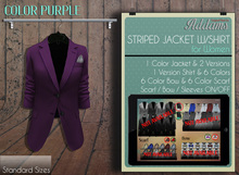 Addams // Striped Suit Jacket with Shirt for Women // Purple