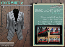 Addams // Striped Suit Jacket with Shirt for Women // White Version2