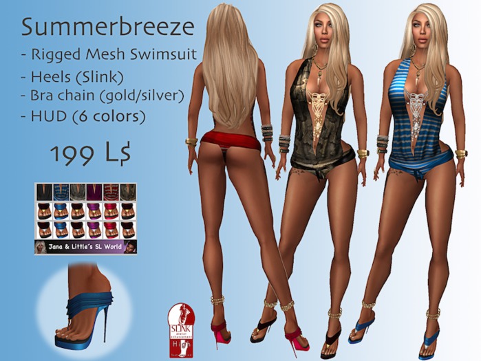 Summerbreeze Swimsuit with HUD (rigged Mesh)