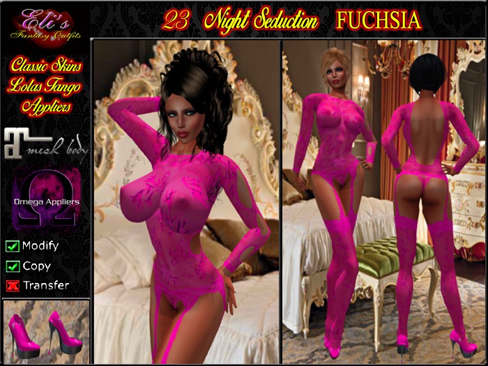 23 Night Seduction Lingerie Fuchsia