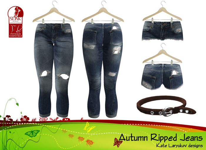 [K's K] Autumn Ripped Jeans