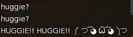 Huggie gesture with animation and sound