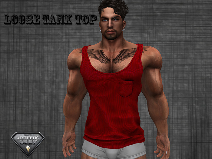Loose Tank Top Red Stripes